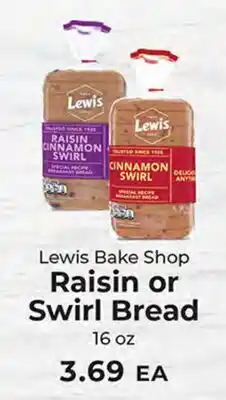 Sunset Foods Lewis Bake Shop Raisin or Swirl Bread offer