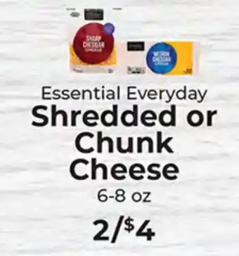 Sunset Foods Essential Everyday Shredded or Chunk Cheese offer