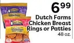 Rich's Fresh Market Dutch Farms Chicken Breast Rings or Patties offer