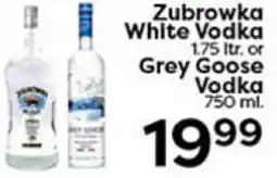 Rich's Fresh Market Zubrowka White Vodka 1.75 ltr. or Grey Goose Vodka 750 ml offer