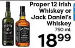 Rich's Fresh Market Proper 12 Irish Whiskey or Jack Daniel's Whiskey offer