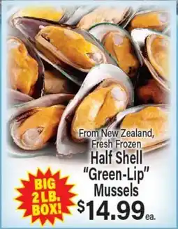 Angelo Caputo's Fresh Market From New Zealand, Fresh Frozen Half Shell Green-Lip Mussels offer