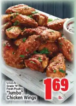 Angelo Caputo's Fresh Market U.S.D.A. Grade A Fresh Poultry Jumbo Chicken Wings offer