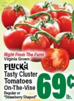 Angelo Caputo's Fresh Market PLUCK'D Tasty Cluster Tomatoes On-The-Vine offer