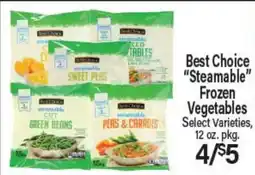 Angelo Caputo's Fresh Market Best Choice Steamable Frozen Vegetables offer