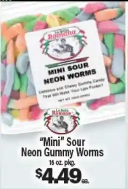 Angelo Caputo's Fresh Market Mini Sour Neon Gummy Worms offer