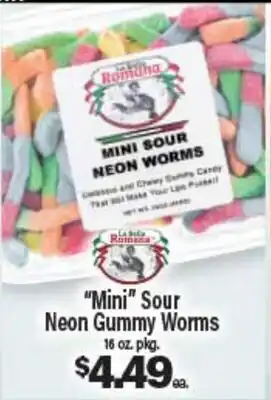 Angelo Caputo's Fresh Market Mini Sour Neon Gummy Worms offer