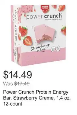 Costco Power Crunch Protein Energy Bar, Strawberry Creme, 1.4 oz, 12-count offer