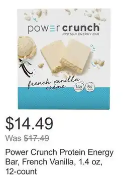 Costco Power Crunch Protein Energy Bar, French Vanilla, 1.4 oz, 12-count offer