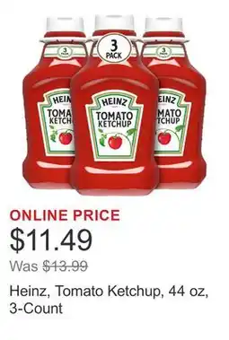 Costco Heinz, Tomato Ketchup, 44 oz, 3-Count offer