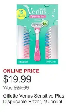 Costco Gillette Venus Sensitive Plus Disposable Razor, 15-count offer
