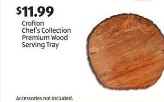 Aldi Crofton Chef's Collection Premium Wood Serving Tray offer