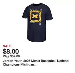 Dick's Sporting Goods Jordan Youth 2026 Men's Basketball National Champions Michigan Wolverines Celebration T-Shirt offer