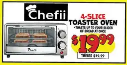 Ollie's Chefii 4-SLICE TOASTER OVEN offer