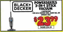 Ollie's BLACK+DECKER POWERSERIES 3-IN-1 STICK VACUUM offer