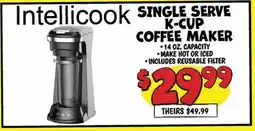 Ollie's INTELLICOOK SINGLE SERVE K-CUP COFFEE MAKER offer