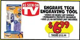 Ollie's AS SEEN ON TV ENGRAVE TECH ENGRAVING TOOL offer