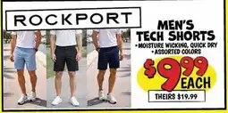 Ollie's ROCKPORT MEN'S TECH SHORTS offer