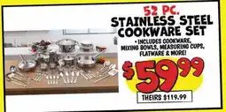 Ollie's 52 PC. STAINLESS STEEL COOKWARE SET offer