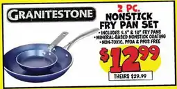 Ollie's GRANITESTONE 2 PC. NONSTICK FRY PAN SET offer