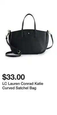 Kohl's LC Lauren Conrad Katie Curved Satchel Bag offer