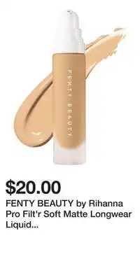 Kohl's FENTY BEAUTY by Rihanna Pro Filt'r Soft Matte Longwear Liquid Foundation offer