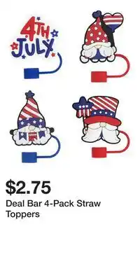 Kohl's Deal Bar 4-Pack Straw Toppers offer