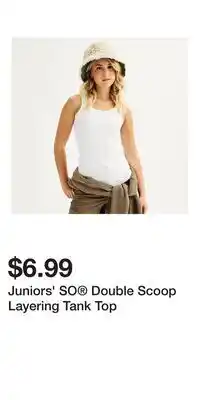 Kohl's Juniors' SO Double Scoop Layering Tank Top offer