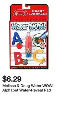 Kohl's Melissa & Doug Water WOW! Alphabet Water-Reveal Pad offer
