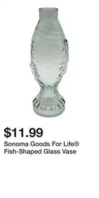 Kohl's Sonoma Goods For Life Fish-Shaped Glass Vase offer
