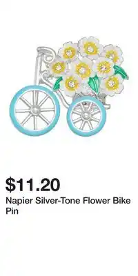 Kohl's Napier Silver-Tone Flower Bike Pin offer