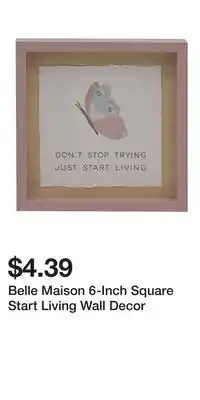 Kohl's Belle Maison 6-Inch Square Start Living Wall Decor offer