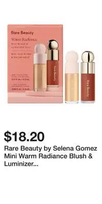 Kohl's Rare Beauty by Selena Gomez Mini Warm Radiance Blush & Luminizer Duo Makeup Gift Set offer