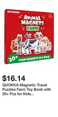 Kohl's QUOKKA Magnetic Travel Puzzles Farm Toy Book with 20+ Pcs for Kids Ages 2-5 offer