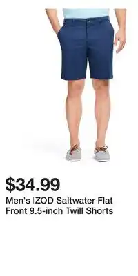 Kohl's Men's IZOD Saltwater Flat Front 9.5-inch Twill Shorts offer