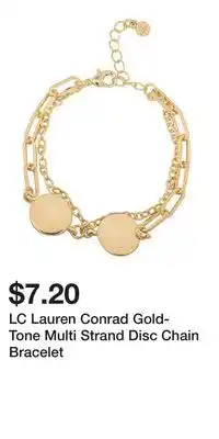 Kohl's LC Lauren Conrad Gold-Tone Multi Strand Disc Chain Bracelet offer