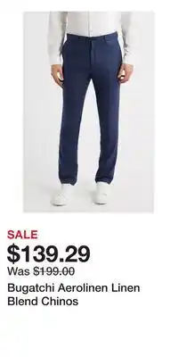 Nordstrom Bugatchi Aerolinen Linen Blend Chinos offer