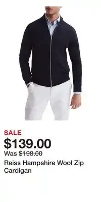 Nordstrom Reiss Hampshire Wool Zip Cardigan offer