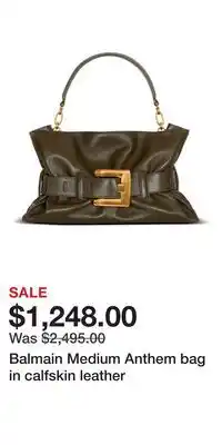 Nordstrom Balmain Medium Anthem bag in calfskin leather offer