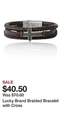 Nordstrom Lucky Brand Braided Bracelet with Cross offer