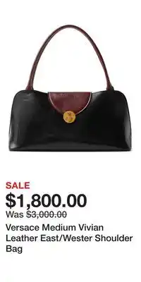 Nordstrom Versace Medium Vivian Leather East/Wester Shoulder Bag offer