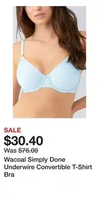 Nordstrom Wacoal Simply Done Underwire Convertible T-Shirt Bra offer