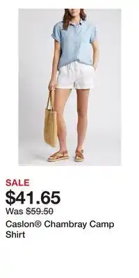 Nordstrom Caslon Chambray Camp Shirt offer