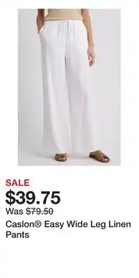 Nordstrom Caslon Easy Wide Leg Linen Pants offer