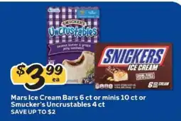 Winn Dixie Mars Ice Cream Bars or Smucker's Uncrustables offer