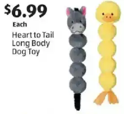 Aldi Heart to Tail Long Body Dog Toy offer