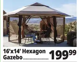 Ocean State Job Lot Hexagon Pop Up Gazebo 16' x 14' offer