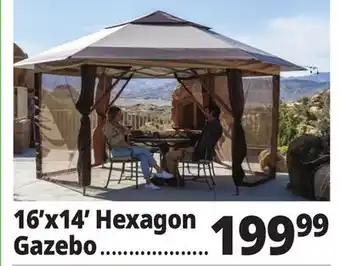 Ocean State Job Lot Hexagon Pop Up Gazebo 16' x 14' offer