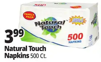 Ocean State Job Lot Natural Touch Family Pack 1-Ply Paper Luncheon Napkins 500-count offer
