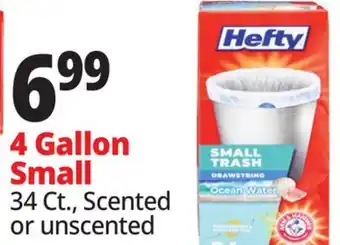 Ocean State Job Lot Hefty Small Trash Ocean Water 4 Gallon Trash Bags 34 Count offer